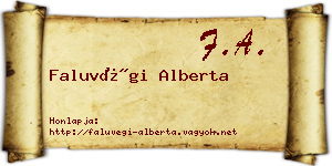 Faluvégi Alberta névjegykártya